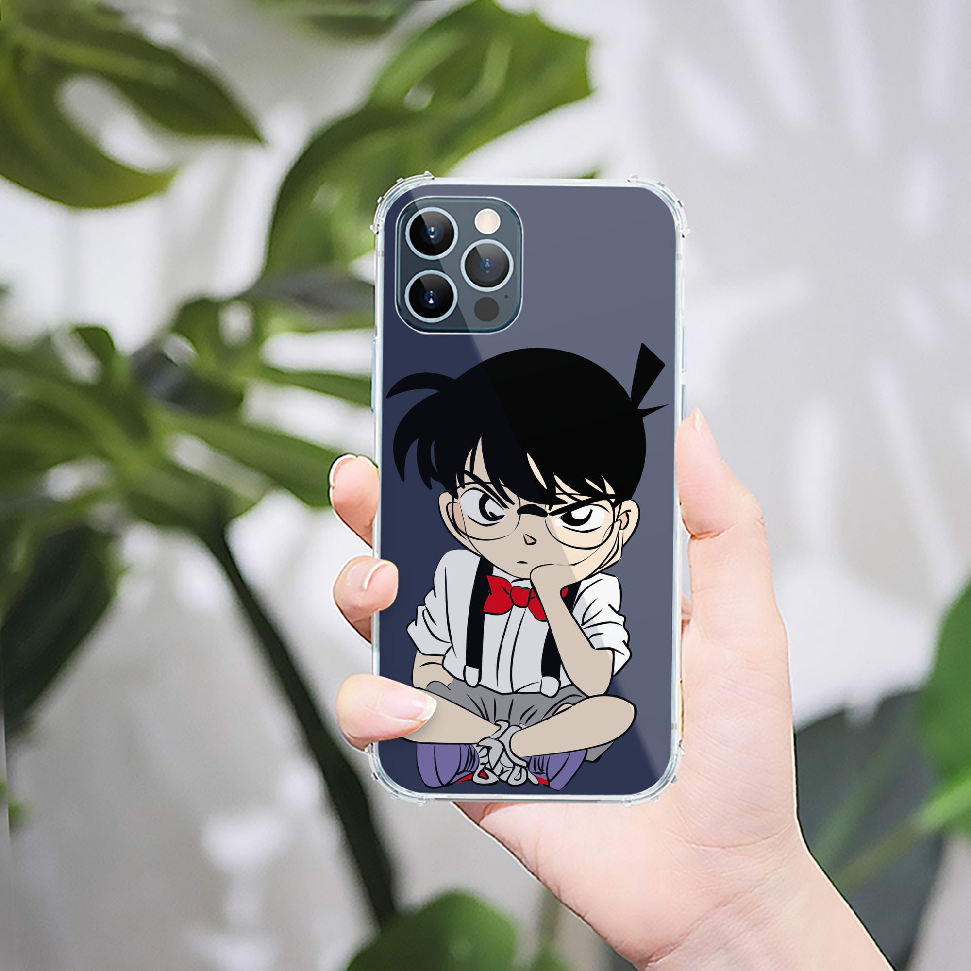 （画像用） 名探偵コナン 江戸川 コナン Detective Conan Conan Edogawa 【iPhone 12シリーズ対応】透明スマホケース（クリアソフトケース）